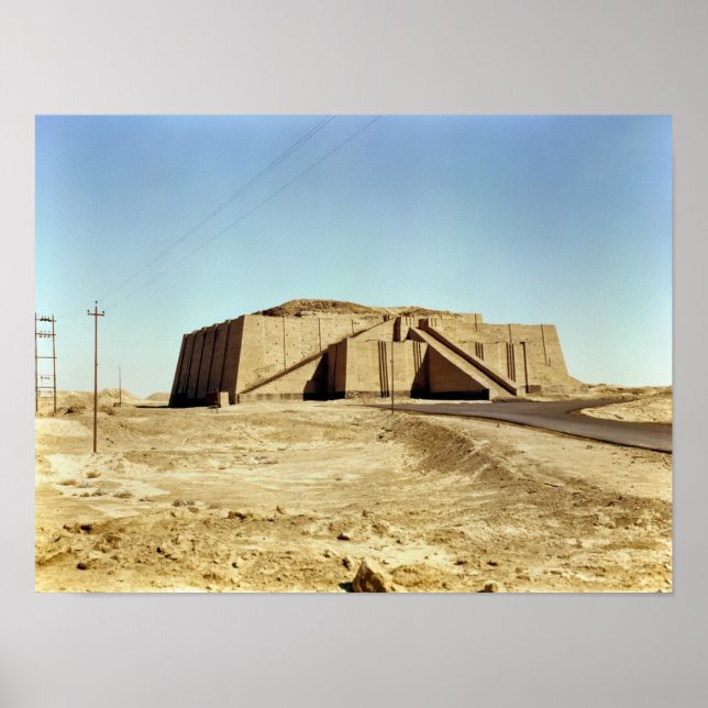 Póster fachada nordeste do ziggurat, c.2100 BC (Frente)