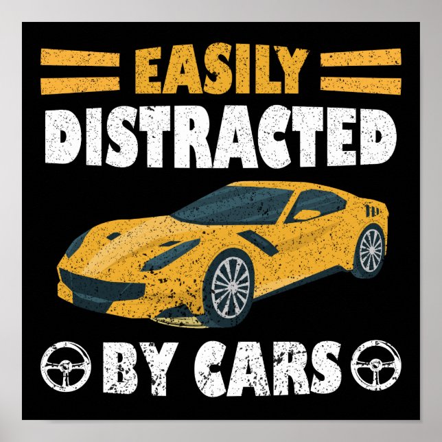 Poster Fácil Distração Por Carros (Frente)