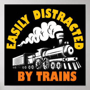 Poster Fácil Distração Por Comboios