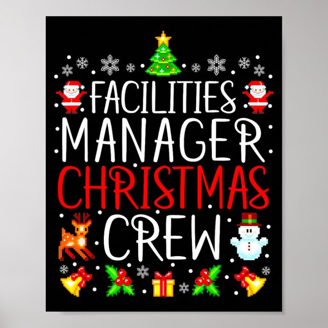 Poster Facilities Manager Christmas Crew Matching Xmas  (Frente)