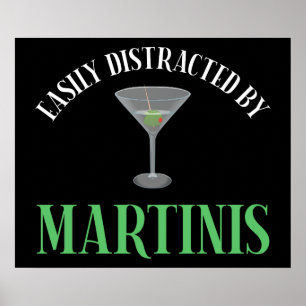 Poster Facilmente Distraído Por Martinis