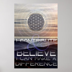 Poster Faço a diferença - Afirmações