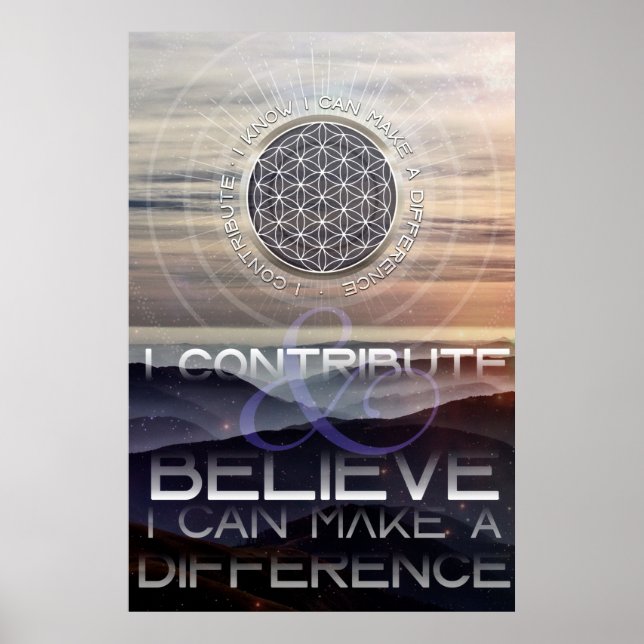 Poster Faço a diferença - Afirmações (Frente)