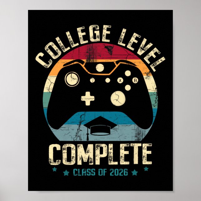 Poster Faculdade Completa Cl De 2026 Gamer Graduação (Frente)