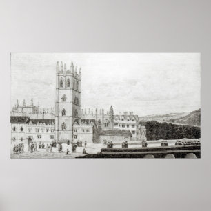 Póster Faculdade de Magdalen, Oxford no século XVII
