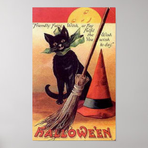 Póster Fada Amiga Vintage Halloween