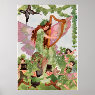 Poster Fada da Música Tocando Música