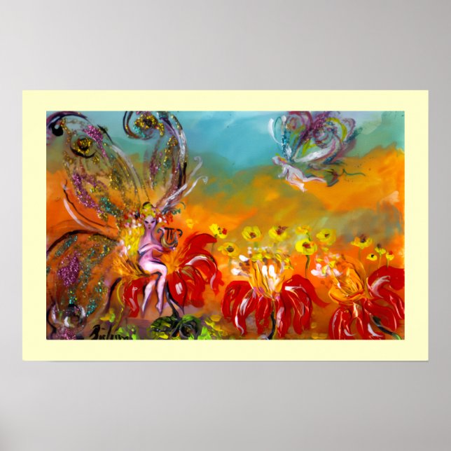 POSTER FADA DAS FLORES VERMELHAS (Frente)