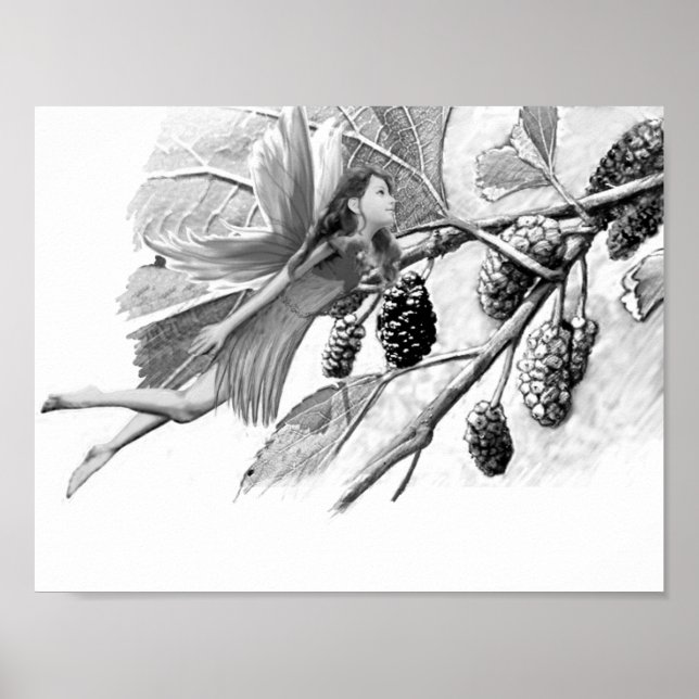 Poster Fada de árvore de amora vermelha (Frente)