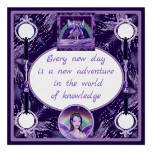 Póster Fada de chuva roxa