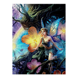 Póster Fada de Flor