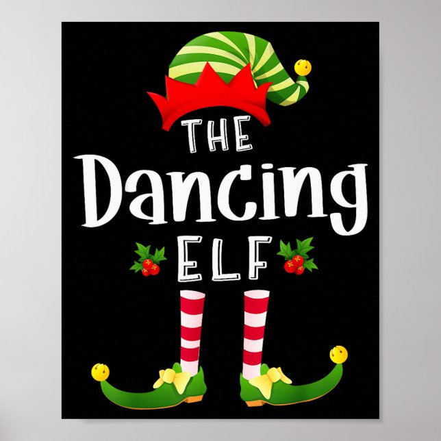 Poster Fada de Natal Dançante Camisa de Dormir de Natal F (Frente)