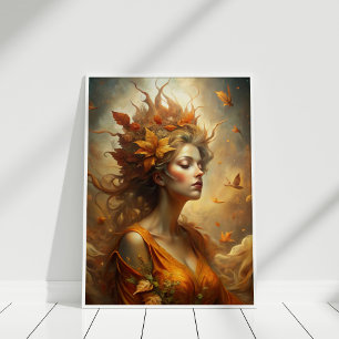 Poster Fada de outono - Arte de Muro Místico