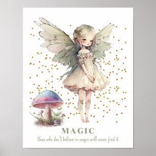 Poster Fada Dizendo Sala de Menina Mágica