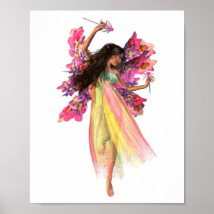 Póster Fada do carnaval da flor