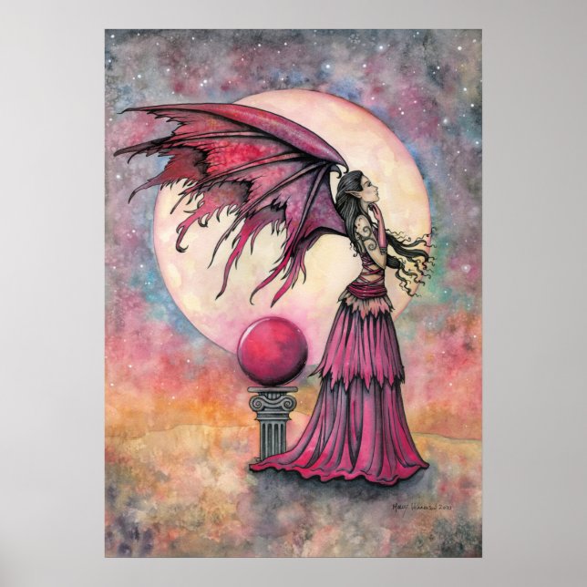 Poster Fada do Crepúsculo Fantasia Arte por Molly Harriso (Frente)