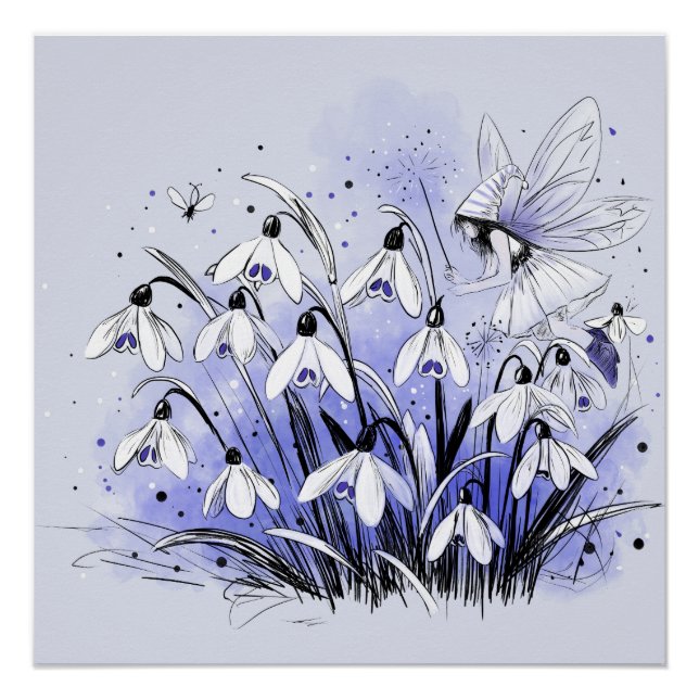 Póster Fada do Snowdrop (Frente)