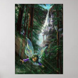 Póster Fada e Castles Fantasy Art