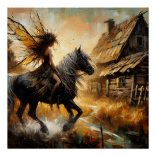 Póster Fada em Horseback