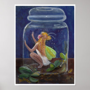 Poster Fada em um Jar "me resgate"