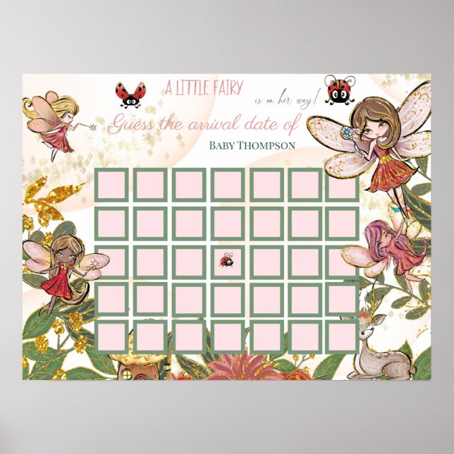 Poster Fada Encantada Ladybug Caprichosa Data Prevista de (Frente)