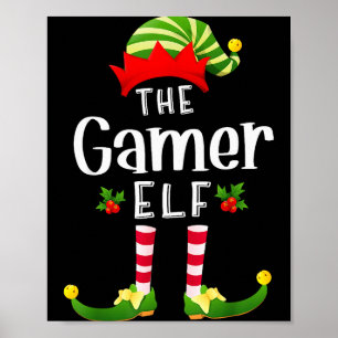 Poster Fada Gamer Combinando Videogame Pijama de Natal Pa