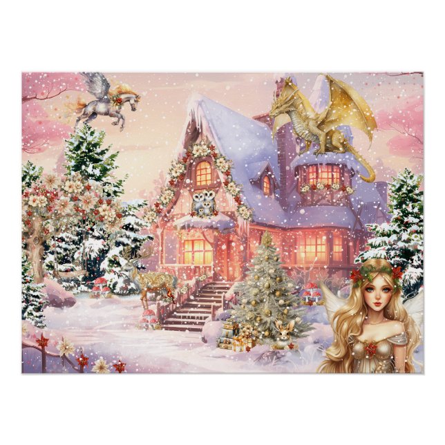 Póster Fada Mágica e Caprichosa de Natal (Frente)