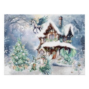 Póster Fada Mágica e Caprichosa de Natal