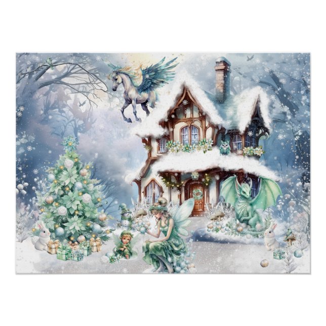 Póster Fada Mágica e Caprichosa de Natal (Frente)