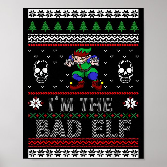 Poster Fada Malvada Natal Feio Para Amantes de Elfos  (Frente)