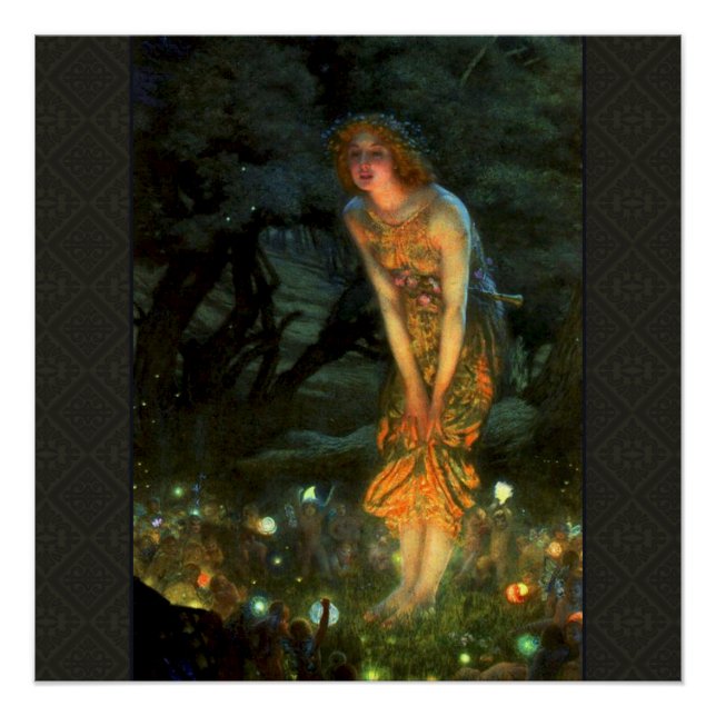 Póster Fadas do Círculo Láteo Fairies no meio da véspera  (Frente)