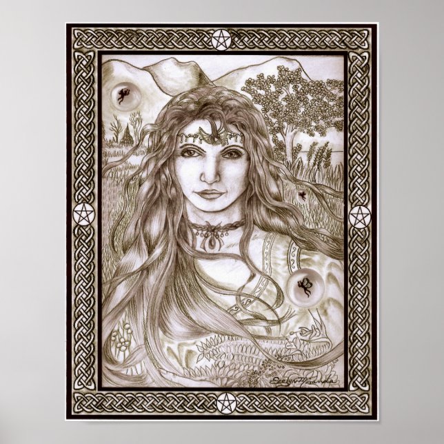 Póster Fadas são verdadeiras Deusa Mãe Terra (Frente)