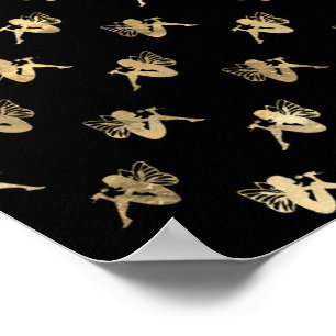 Poster Fadas Sentadas Asas de Borboleta Fantasia Conto de