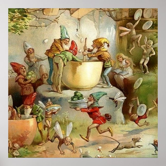 Poster “Fadas Vitorianas” por E S Hardy (Frente)