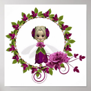 Póster Fae Rosa Rosa-Rosa-Rosa-de-Verão