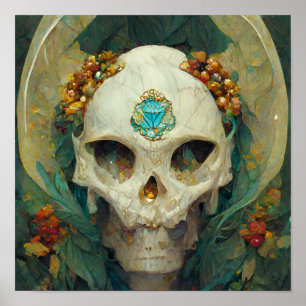 Poster Fae Skull Fantasy