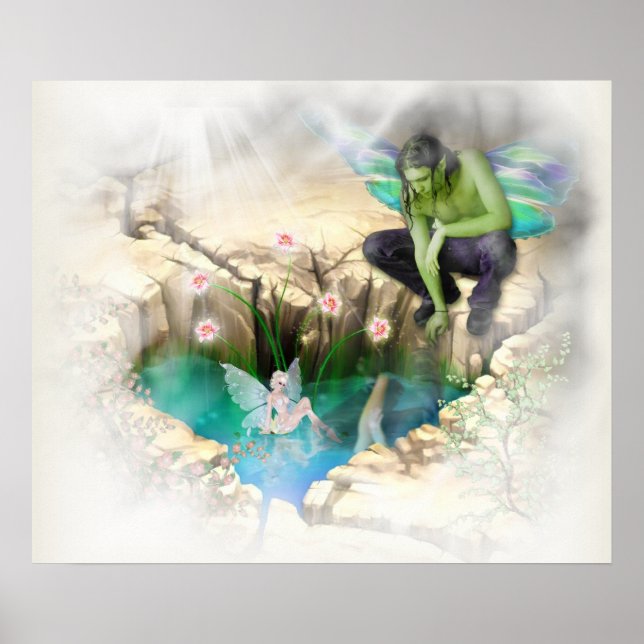Póster Faerie em Elven Pond Vignette (Frente)