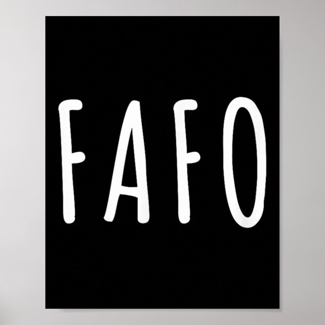 Poster Fafo Trump, Donald Trump Fafo (Frente)