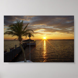 Poster Fagers Island Sunset