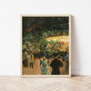 Poster Fairground, Place Pigalle Louis Abel-Truchet