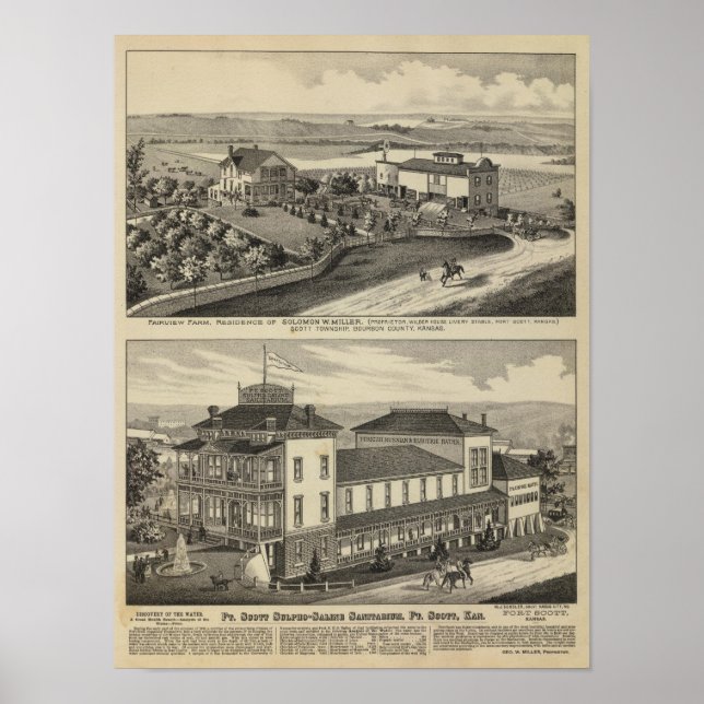 Poster Fairview Fazenda e Sanitarium, Kansas (Frente)