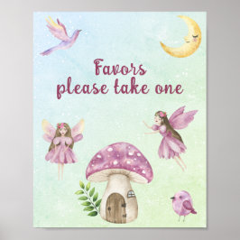 Poster Fairy baby shower Favors