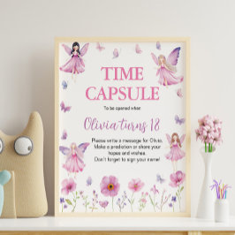 Poster Fairy Floral Butterfly Birthday Party Time Capsule