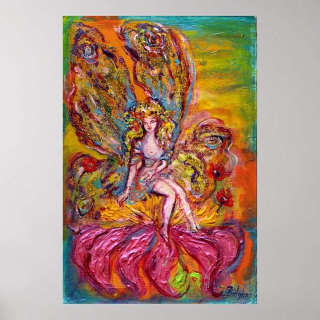 Póster FAIRY FLOWY NO PINK IRIS Fantasy (Frente)