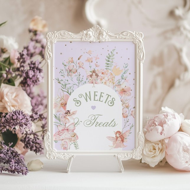 Poster Fairy Sweets and treats Whimsical Purple Birthday (Criador carregado)