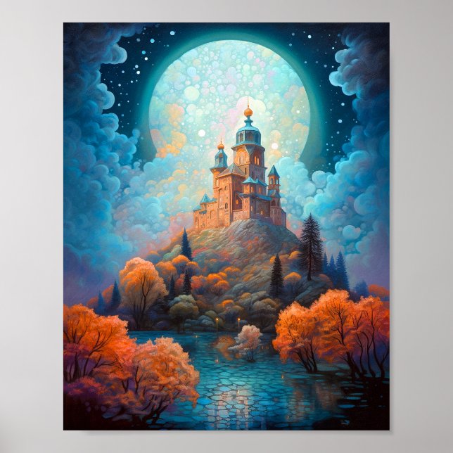 Poster Fairy Tale Castle Fantasy Art (Frente)