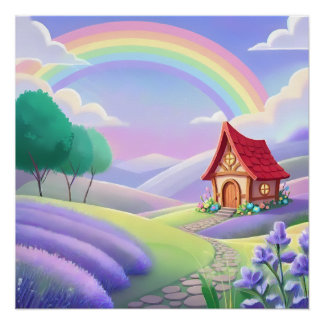 Póster Fairy Tale Under the Rainbow