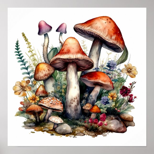 Poster Fairycore Fairytale Mushroom Funghi (Frente)