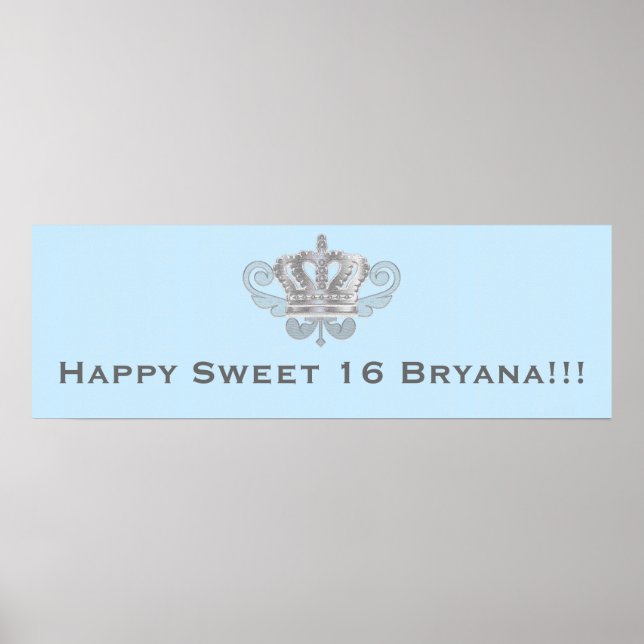 Póster Fairytale Vintage Crown Royal Blue Banner (Frente)