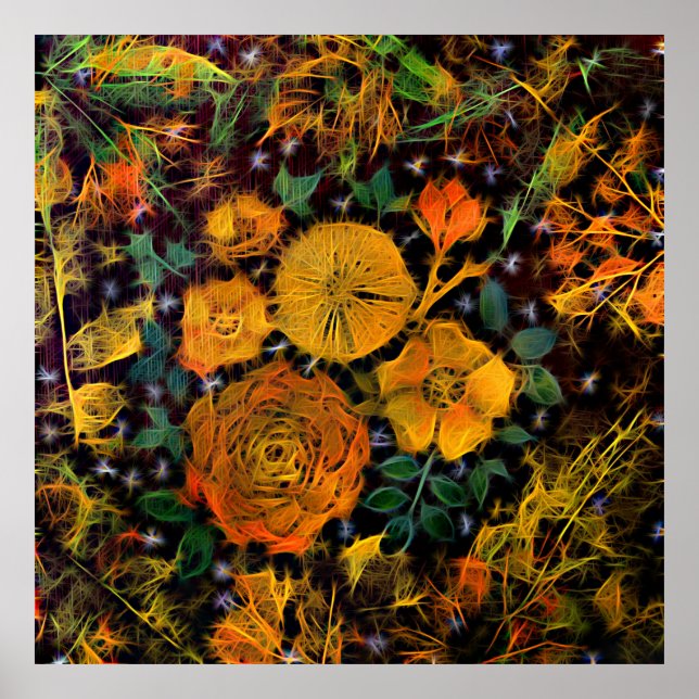 Poster Faíscas Florais (Frente)